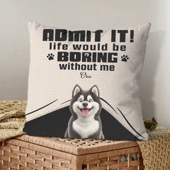 Customized Pet Pattern Pillowcase - Personalized Decorative Pillowcase with Pet Breed Image and Name - A Gift For Dog Owners,Dog Lovers