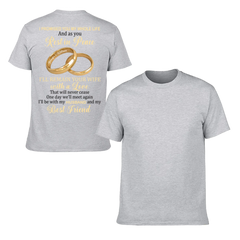 Customized Couple's Theme T-shirt - Personalized Nicknames for Ring Love Letter Clothing - A Gift For Wife,Husband,Girlfriend,Boyfriend