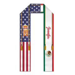 Custom Flag Stoles Sash - Personalised Flag,Name and Year Graduation Gift - Gifts for Graduates,Friend,BFF,Family,Patriot