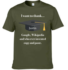 Customized Graduation T-shirts - Personalized Name Fun Graduation Text Clothing - Gift For Friend,Graduate,BFF,Roommate