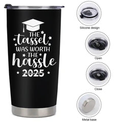 Customized Thermos Cup for Graduation Season - Personalized Name-themed Fun Advertising Text Thermos Cup - A Gift For Family,Friend,BFF,Graduate