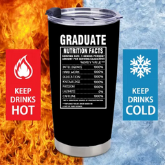 Customized Thermos Cup for Graduation Season - Personalized Name-themed Fun Advertising Text Thermos Cup - A Commemorative Gift For Family,Friend,BFF,Graduate