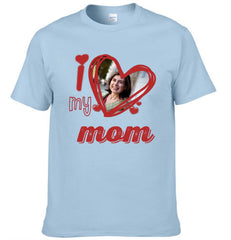 I Love My Mom - Personalized Photos and Cute and Loving T-shirt with Nicknames - Gift For Family,Mom,Grandma