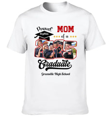 Custom Photo Proud Family Of A Class Of 2025 Graduate Senior - Personalized Graduation T-Shirt