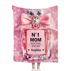 No1 Mom Ever - Personalized Mother Blanket,Mother's Day gift