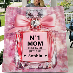 No1 Mom Ever - Personalized Mother Blanket,Mother's Day gift