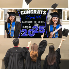 2025 Graduation Banner - Custom Photo Graduation Commemorative Gift