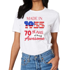 Customized American Memorial T-shirt - Personalized Year and Number American Milestone Commemorative Apparel - A Gift For Friend,Family,Patriots
