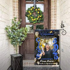 Graduation Welcome Flag – Custom Grad Party Decor – Celebrate Our Grads