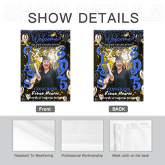 Graduation Welcome Flag – Custom Grad Party Decor – Celebrate Our Grads