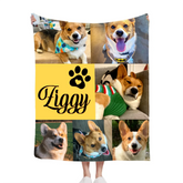 Custom Pet Blanket with Name & Photo – Perfect Dog Lover Gift