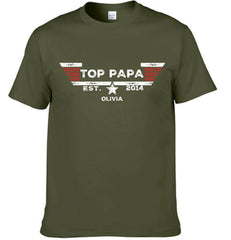 TOP PAPA - Personalized Nicknames,Names and Year Clothing - Father's Gift