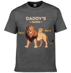 Personalized Name Custom T-Shirt - Dad/Grandpa's Lion Gang T-Shirt -Personalized Family Gift