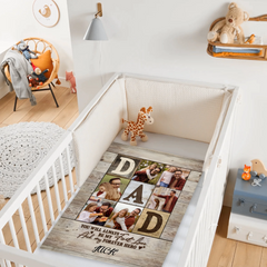 Dad Is The World - Personalized Blanket - Gift For Dad