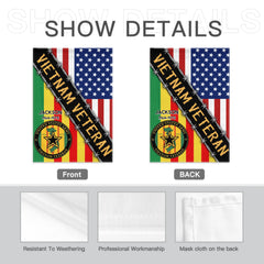 United States Army & Vietnam Veteran - Personalized Name and Year Garden Flag