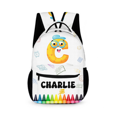 Colored Crayons - Personalized Name Backpack - Back To School Gift For Kid