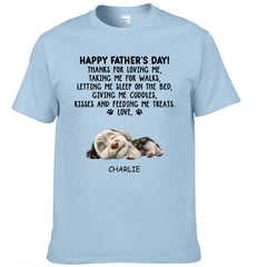 Thanks For Loving Me Dad - Personalized Custom Unisex Clothes - Father's Day Gift