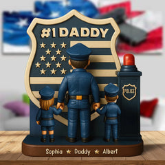 Police Dad Plaque - Personalized Gifts For Dad_yyth