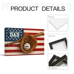 Nation Flag I Caught The Best Dad Baseball - Personalized Canvas Poster
