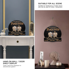 Just A Couple, Pool & Patio Sipping Chilling - Couple Personalized Home Decor Wood Sign