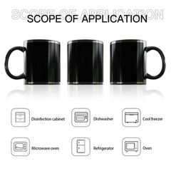 To my son - Personlised Black Wolf Pattern Coffee Mug