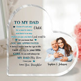 To My Dad - Personalized Love Dad Shaped Acrylic Plaque