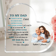 To My Dad - Personalized Love Dad Shaped Acrylic Plaque