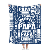 To My Dad - Personalized Flannel Blanket - Father's Gift