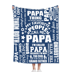 To My Dad - Personalized Flannel Blanket - Father's Gift