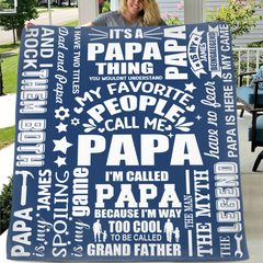 To My Dad - Personalized Flannel Blanket - Father's Gift