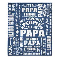 To My Dad - Personalized Flannel Blanket - Father's Gift