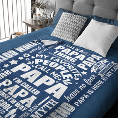 To My Dad - Personalized Flannel Blanket - Father's Gift