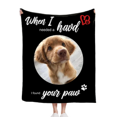 Dog Memorial - Personalized Photo Flannel Blanket