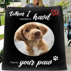 Dog Memorial - Personalized Photo Flannel Blanket