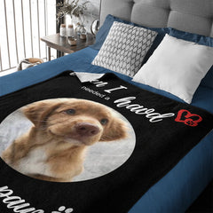 Dog Memorial - Personalized Photo Flannel Blanket