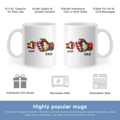Superhero Dad Fist - Personalized Mug