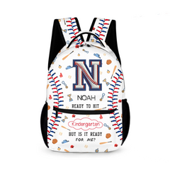 Personalized Initials Custom Baseball Backpack - Gift For Boys