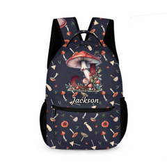 Personalized Name Customized Mushroom Backpack- School Season Gifts for Kids