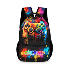 Colorful Game Controller Backpack - School Season Gifts for Kids