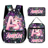 Initials Customized Cute Unicorn Backpack - School Season Gift for Girls Birthday Gift