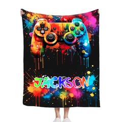 Colorful Game Controller Blanket - Gifts for Games Lovers
