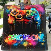 Colorful Game Controller Blanket - Gifts for Games Lovers