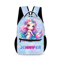 Mermaid Backpack - Personalized School Backpack with Name - Girls Gifts