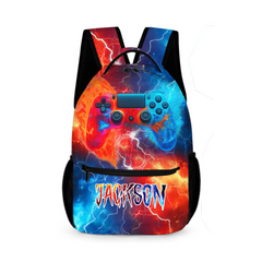 Ice and Fire Game Controller Backpack - Personalized Name - Back-to-school Gifts