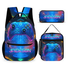 Technological Style Customized Backpack with Game Controller - Personalized Name