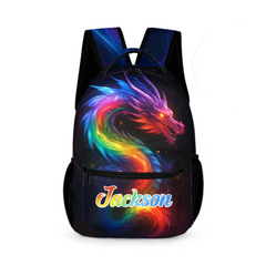 Colorful Dragon Customized Backpack - Fantasy Design - Personalized Name