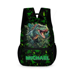 Dinosaur in Tropical Forest Custom Backpack - Personalized Name