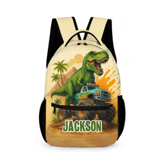 Customizable Dinosaur Truck Backpack - Personalized Name