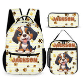 Customized Dog Cat Backpack With Personalized Name - Gift For Children In The School Season