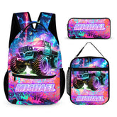 Colorful Customized Backpack for Trucks - Personalized Name - School Season Gift for Girls